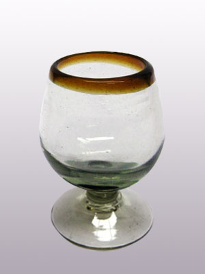  / 'Amber Rim' small cognac glasses 